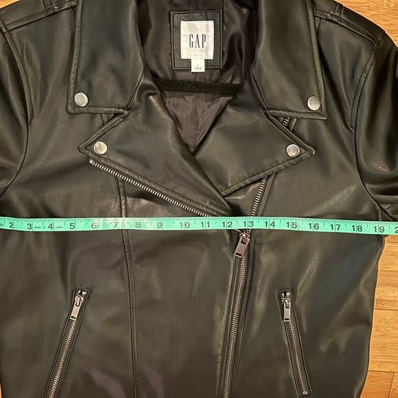 Gap Faux Leather Moto Jacket Large - Picture 7 of 11